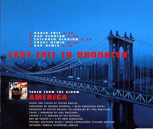 Modern Talking - Last Exit To Brooklyn (Single, 2001) - Back Cover